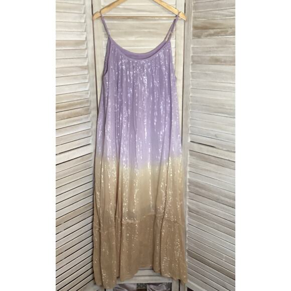 Debbie Katz South Beach Liliana Ombré Cotton Lurex Maxi Dress XL NWT - Picture 7 of 11